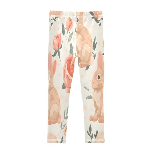 Toddler Girls Leggings Printed Yoga Pants Leggings Rabbit Rose for Kids2