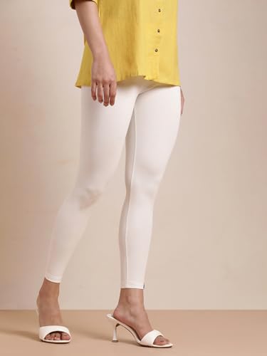 Image of TWIN BIRDS Super Stretchable Cotton Elasthane Fabric Ankle Length Leggings for Women