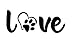 Paw Love Black Paw Dog Room Decor Decals (4x11 inch pet Decal) Dog Wall Decor Vinyl Paw Print Sticker Animal Footprint Wall Art Decoration
