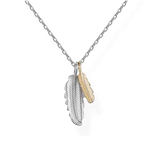 Colliers de plumes argent sterling bijou de tempérament lady