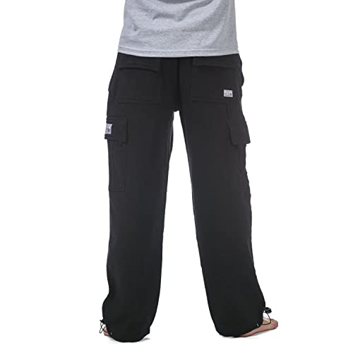 Pro Club Men's Heavyweight Fleece Cargo Pants Black3