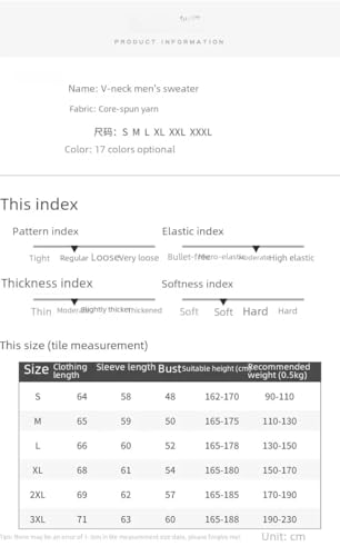 Hamthuit Men's Knitted V-Neck Pullover Long Sleeves Warm Pullover Loose Business Solid Color Sweater4