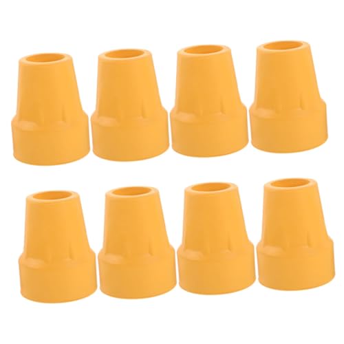 FOMIYES 8Pcs Rubber Cane Foot Covers Skid Crutch Tips for Walking Poles Cane Foot Protectors Durable Replacement Pads for Hiking Trekking for Stability Safety