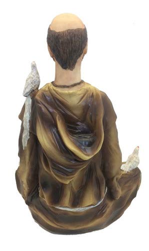 São Francisco De Assis Meditando Lótus Estatueta