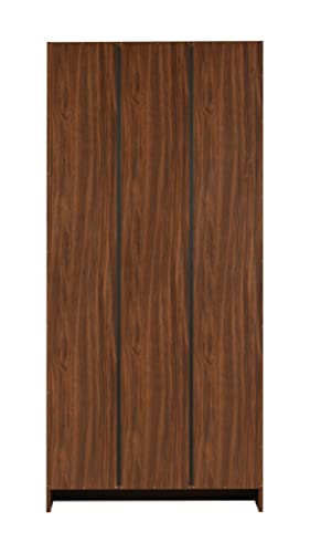 Image of DeckUp Meritus-L Engineered Wood Book Shelf and Display Unit (Walnut, Matte Finish)