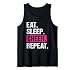Eat Sleep Cheer Repeat Cheerleader Cheerleading for Women Tank Top