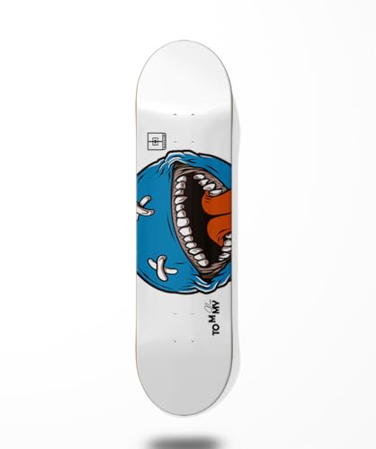 Cromic monopatín Skate Skateboard Deck Tabla - Tommypro Big Monster White Blue 8.25