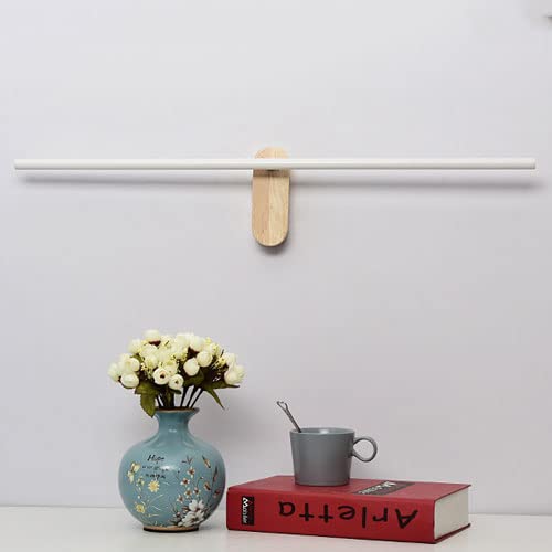 Lámparas de pared modernas con marco ajustable de madera e iluminación lineal LED de 70 cm 4