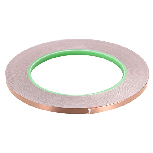 Image of Copper Foil Tape Conductive Adhesive Double Sided, [for EMI Shielding, Stained Glass, Paper Circuits, Grounding] - 3 /16 inch /98ft