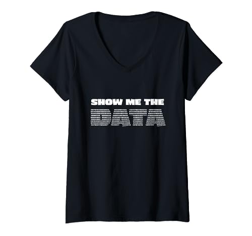 Muéstrame el Analista Científico de Datos Aprendizaje Automático Divertido Camiseta Cuello V