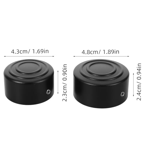 Tapas para tuercas de eje de motocicleta Amosfun en aluminio premium negro mate 2