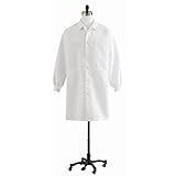 Medline Unisex Knee-Length Lab Coat, White, Size X-Large