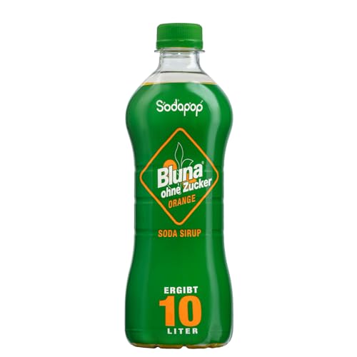 Sodapop Sirup Bluna Orange ohne Zucker schnell & einfach zubereitet 1 Flasche ergibt 10 L Fertiggetränk 500 ml