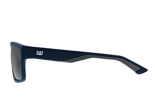 CAT 8021 Polarized Square Sunglasses for Men, Matte Navy, 61 mm, UV400 Protection3