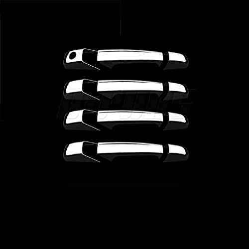A-PADS 4 Chrome Door Handle Cover W/O P. Key Compatible with for Cadillac Escalade/Avalanche/Silverado/Tahoe/Suburban -07 08 09 10 11 12 13