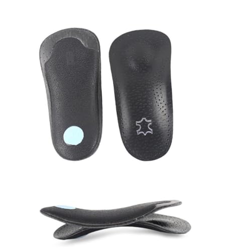 KOMBIUDA 1 Pair Arch Support Insoles for Latex Pads Anti-Slip Half Yard Insoles Comfortable and Breathable Size 43-44 Black