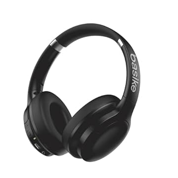 Basike Fone de Ouvido Bluetooth, ANC Cancelamento de Ruído Ativo Headphone Bluetooth 5.3+EDR, Som Surround 3D, Headset com Microfone, Certificação Hi-Pure Audio, 30 horas reprodução, Y6 (Preto)