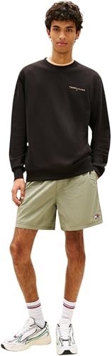 Tommy Jeans Herren Sweatshirt Linear Rundhalsausschnitt, Schwarz (Black/Faded Sun Kiss), XXL – Ansicht 5