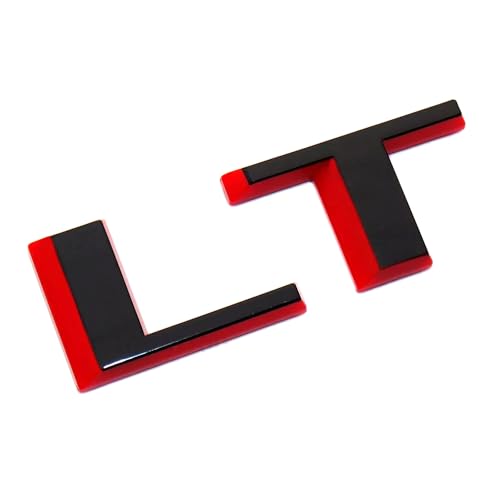 Image of Replacement for 2019-2023 Silverado 1500 Rear Tailgate LT LTZ Letter Logo 3D Emblem Badge Sticker Z71 (Red Black, LT)