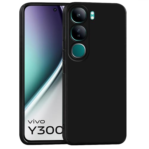 Image of Back Cover for Vivo Y300 5G / V40 Lite 5G | Full Camera Protection | Premium Liquid Silicon Case | Flexible Bumper Case for Vivo Y300 5G / V40 Lite 5G (Black)