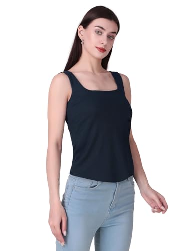 Image of Sizi Women Padded Camisole Workout Top| Tank Top with No Trace,Square Neck Seamless Vest,Elastic Removable Wide Shoulder Strap Camisole
