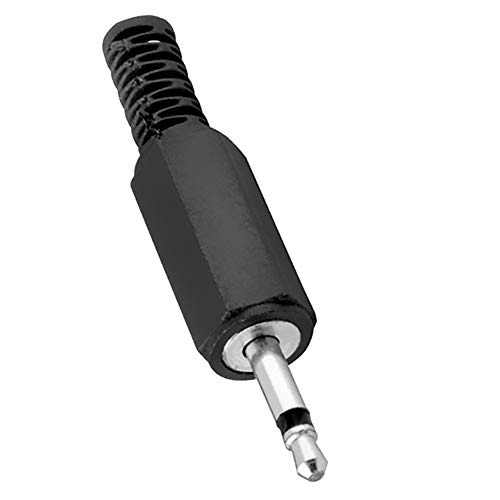 Best Plug 3,5mm Mono Audio Klinke Stecker Aux in Out Lötversion, 2 polig, Schwarz Cover