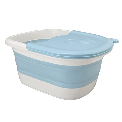 Tina plástica plegable para remojar pies Jeanoko azul miniatura 7