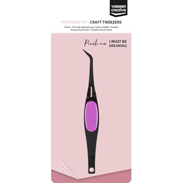 Vaessen Creative 1009-018 Пинцет для точных работ, черный, фиолетовый, 12,9 х 1,3 см