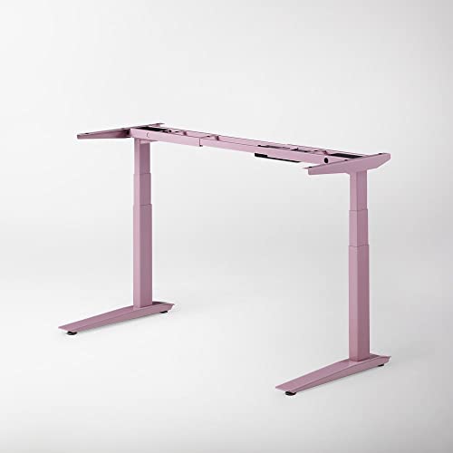 Image of Fully Jarvis Standing Desk Frame Only - Supports Tops from 44 inch to 82 inch Wide and 27 inch to 36 inch Deep - Electric Adjustable Desk Height from 24.5 inch to 50 inch with Memory Preset Controller (Violet Frame)
