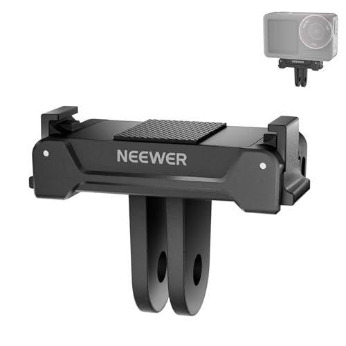 NEEWER 磁気マウントアダプター DJI Osmo Action 5 Pro 4 3対応 クイックリリースマウントベース 2プロングコネクター付き 三脚 自撮り棒 Vlogアクセサリー GP-73
