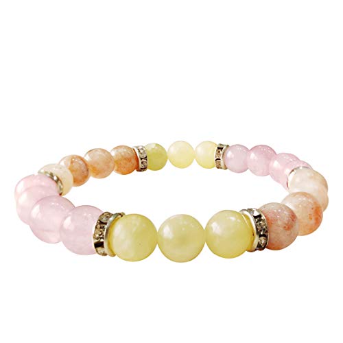 Image of Shubhanjali Crystal Elastic 8mm Stretch Customized Bracelet for Men and Women-(Standard,Multicolor)