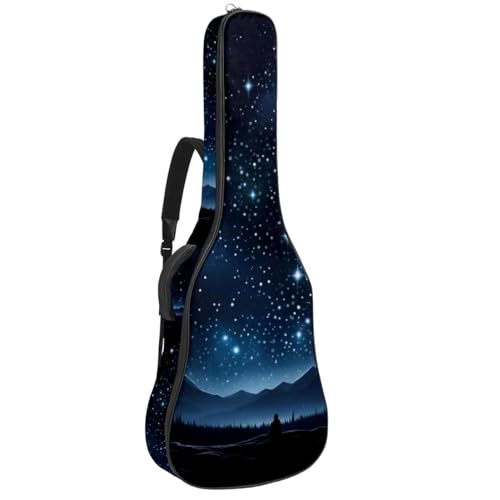 Sac pour guitare acoustique 101-106 cm housse noire ciel étoilé