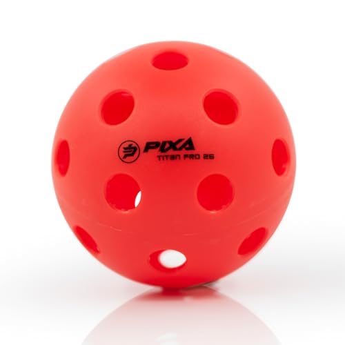 PIXA Titan Pro 26 Indoor Pickleball Balls - USAPA Approved 26-Hole Durable Consistent Bounce High...