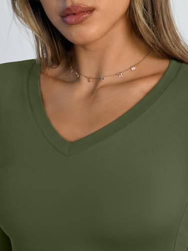 Image of Trendy Queen Womens Long Sleeve Shirts 2026 Fall Fashion Basics Crop Tops