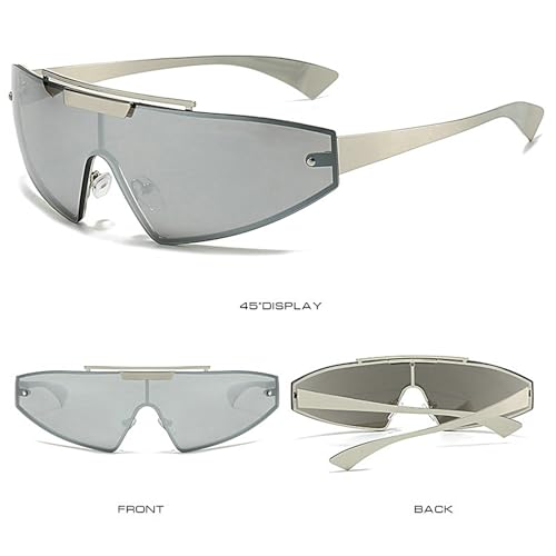 COTIA Rimless Square Punk Style Sunglasses for Men Women Cycling Retro One Piece Personality Y2K Sun Glasses2