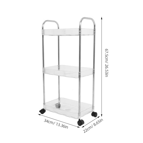Carro de almacenamiento móvil para salón carrito de multi tier con ruedas estantería pet 3