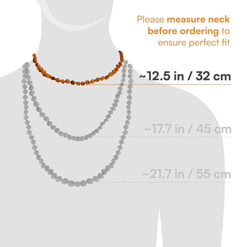 Baltic Amber Necklace (Authentic, Certified) - 12.5 inches - Unisex Jewelry - Polished or Raw/Unpolished Real Amber Beads - Proud to Deliver Genuine Baltic Sea Wonder3
