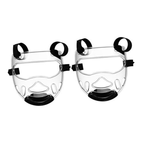 BESPORTBLE Karate Sparring Gear 2pcs Face Guard Kickboxing Face Mask Breathable Sports Headgear Martial Arts Protection