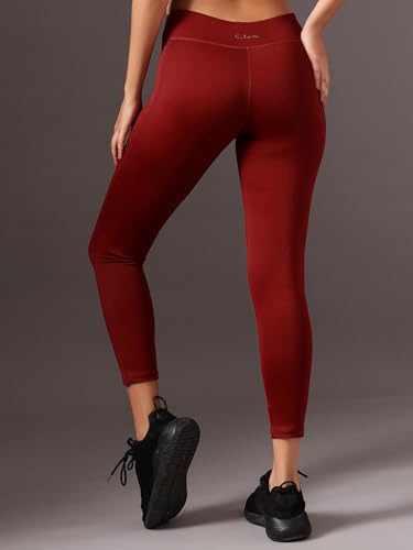 Image of Clovia Women Skinny Active Tights with Wide Elastic Waistband
