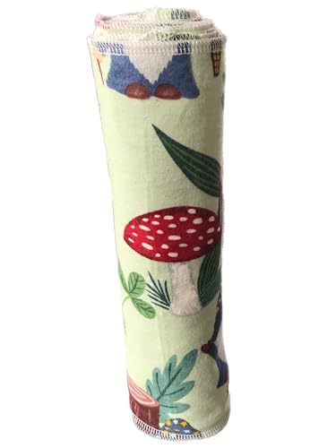 QUAILS & RAILS, Reusable Paper Towels, 12 Pack Reusable Dish Cloths, Cloth Paper Napkins, Paperless Kitchen Towels, 100% Cotton Paperless Towels, Gnomes