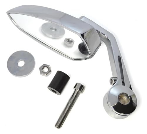 Retrovisores moto negros de alta resistencia para manillar retrovisor lateral ajustable 3