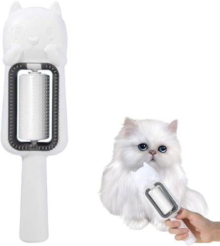 Image of Cat Sticky Brush Dog Hair Clean Tool | Pet Rolling Hair Cleaner Comb | Reusable Efficient Pet Hair Wiper Tool | Cat Grooming Accessory | Hair Removal Brush for Cat, Dog, Pet (1 Pc)