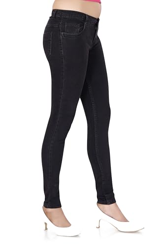 Image of TWGE - Women's Low Rise Skinny Fit Jeans - Single Button, Stretchable Denim Pants - Ankle Length - Stylish Casual Wear