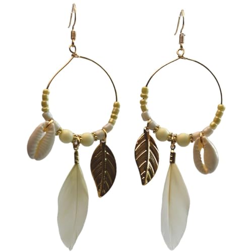 Boucles d'oreilles en plumes pour un festival ou une soirée d'été bohème chic