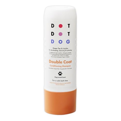 Deshedding Dog Shampoo and Conditioner for Double Coats - Reduces Shedding - Gentle, Hypoallergenic & Vegan, Low-Irritation Fragrance Dog Shampoo Sensitive Skin & Itchy Skin - Soft & Shiny Fur - 280ml
