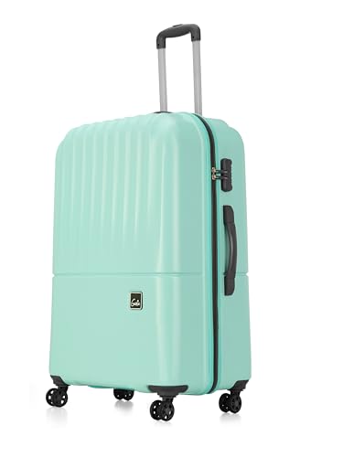 Image of Genie Palm Plus 76cm Trolley Bag, Hard Side 8 Wheel Carry on Luggage - Fresh Mint, Travel Bag for Women