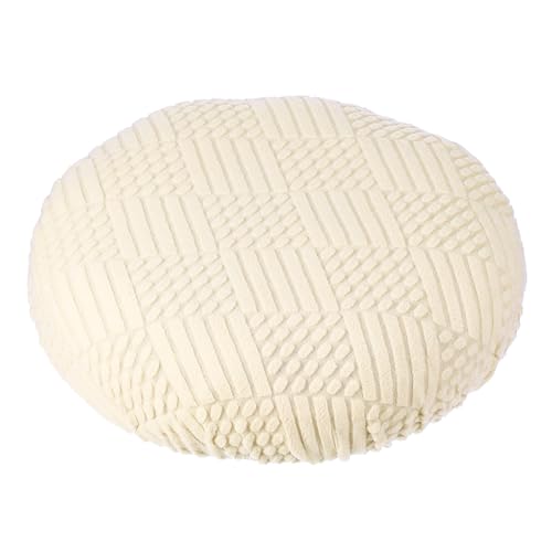 PATIKIL Stool Covers Round, Elastic Bar Stool Covers Washable Stool Cushion Slipcover Stretchy Bar Chair Seat Cover for 11-14 Inch Chair, Beige