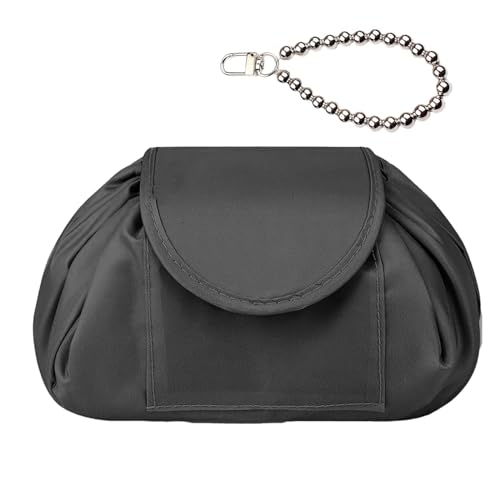 Lazy Drawstring Make up Bag GWAWG Large Capacity Portable Magic Cosmetic Pouch, Travel Cosmetic Bag