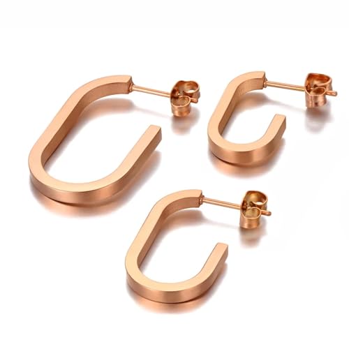 Boucles d'oreilles Geometric Oval Bohemia au design artistique et finitions dorées pour femme