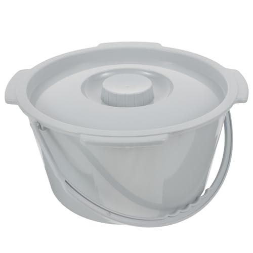 Healeved Chamber Pot for Bedroom Thickened Plastic Urinal Bedside Commode Bucket Handle